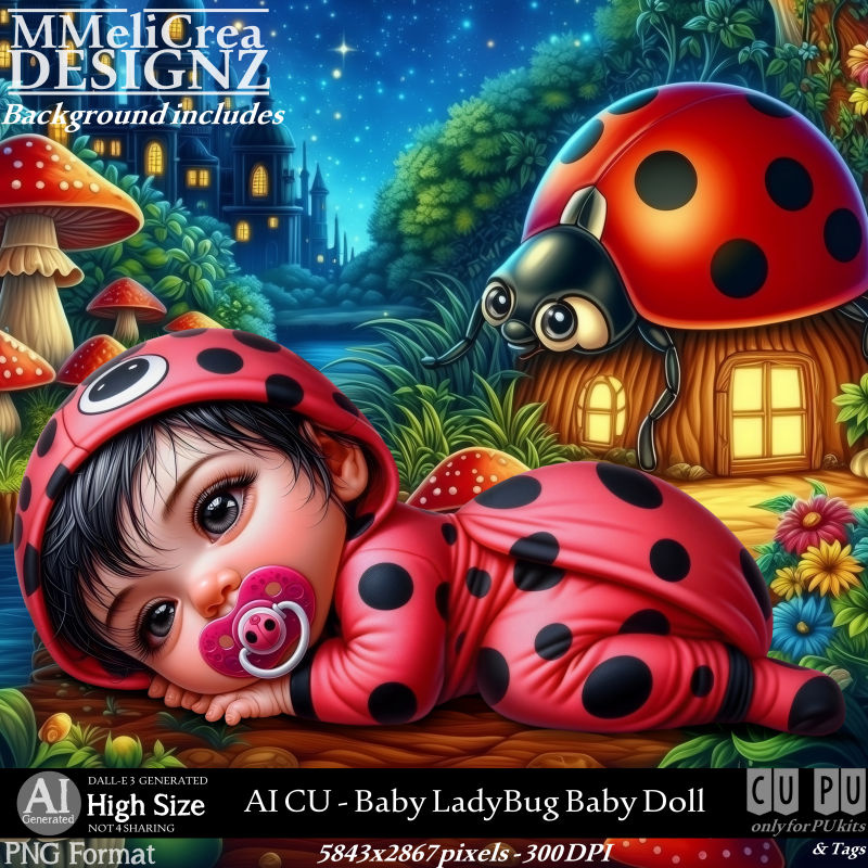AI - CU Baby LadyBug Baby Doll (CU4PU/PNG)